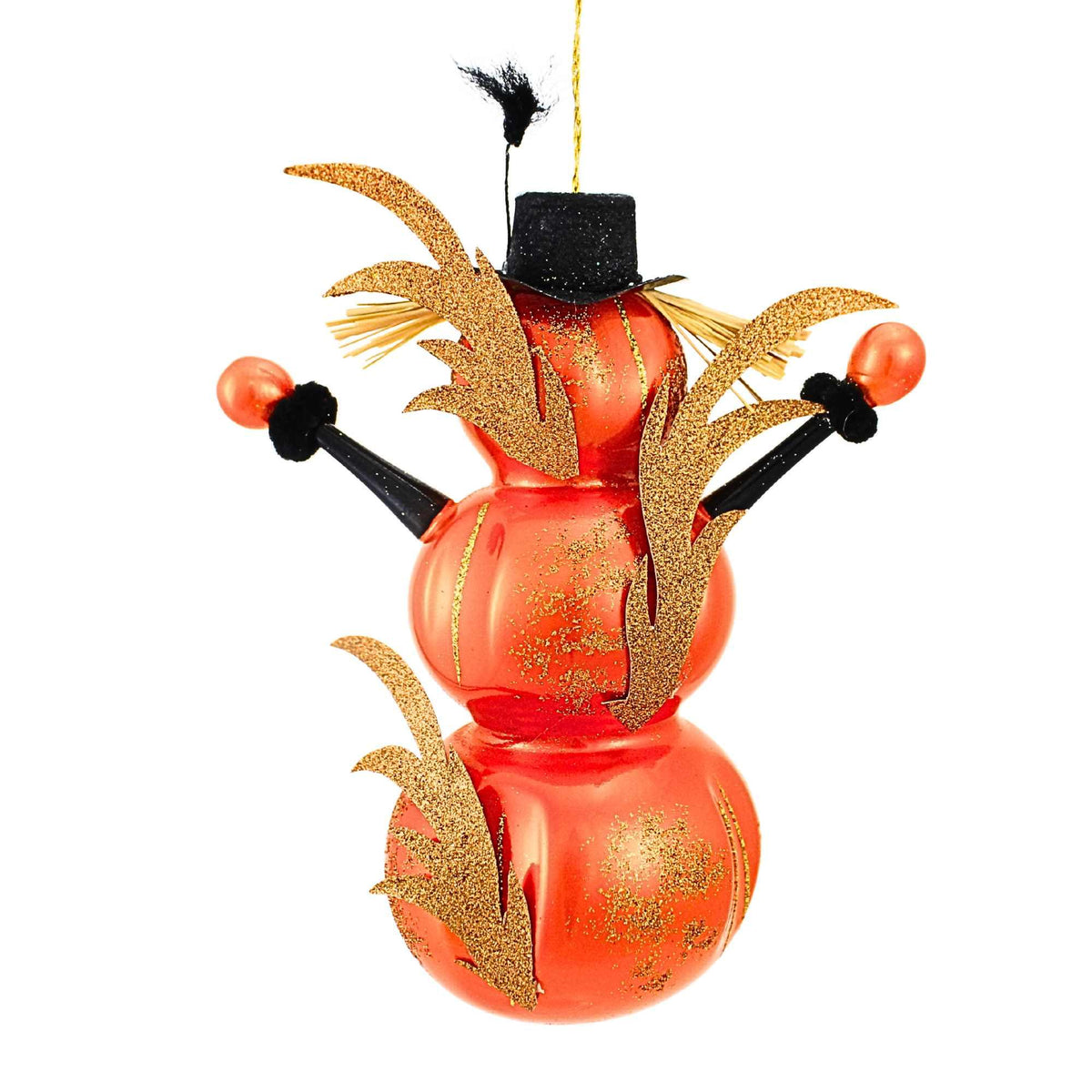 De Carlini Italian Ornaments Halloween Pumpkin Scarecrow - - SBKGifts.com