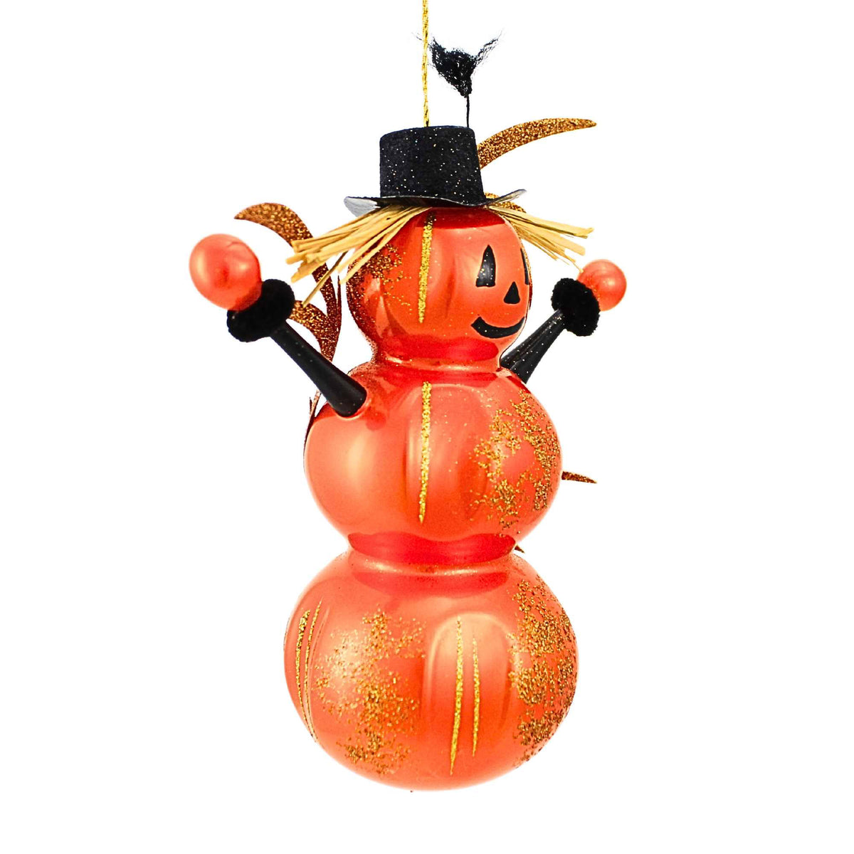 De Carlini Italian Ornaments Halloween Pumpkin Scarecrow - - SBKGifts.com