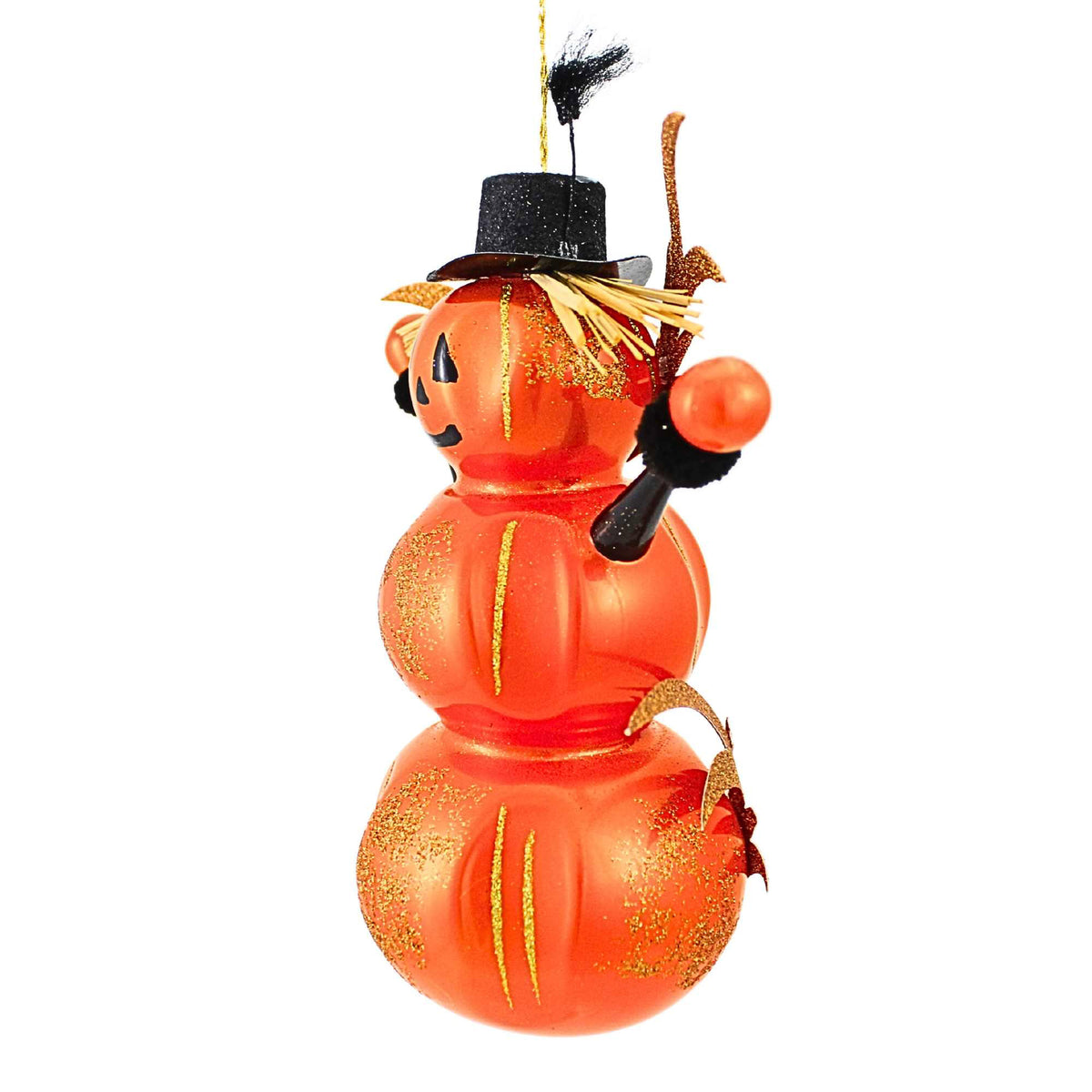 De Carlini Italian Ornaments Halloween Pumpkin Scarecrow - - SBKGifts.com