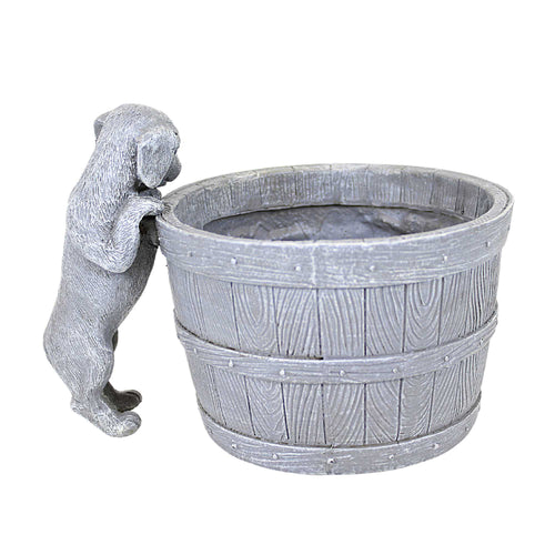 Roman Puppy Bucket Planter - - SBKGifts.com