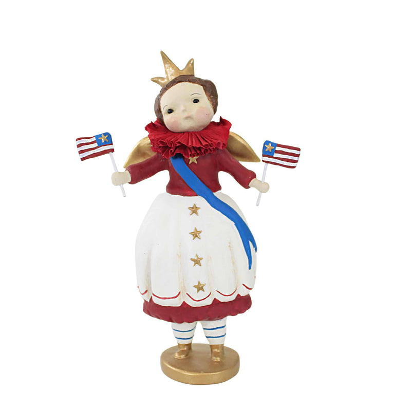Dee Harvey Faye's Flying Flags - One Figurine 9.5 Inch, Polyresin - Patriotic Figurine American Flag Crown 81155 (59224)