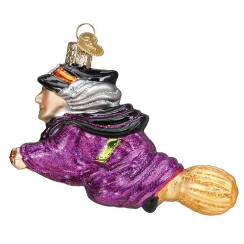 Old World Christmas Witch On Broomstick - - SBKGifts.com