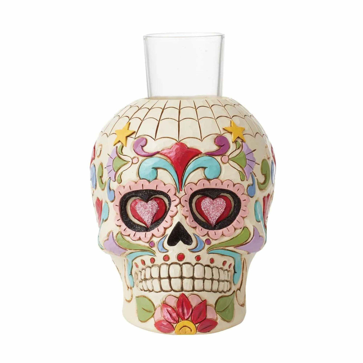(59315) Day Of Dead Skull Candleholder
