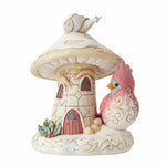 Jim Shore Home For The Holidays - One Figurine 6.75 Inch, Resin - Mushroom Cardinal Dwelling Snail 6012683 (59328)