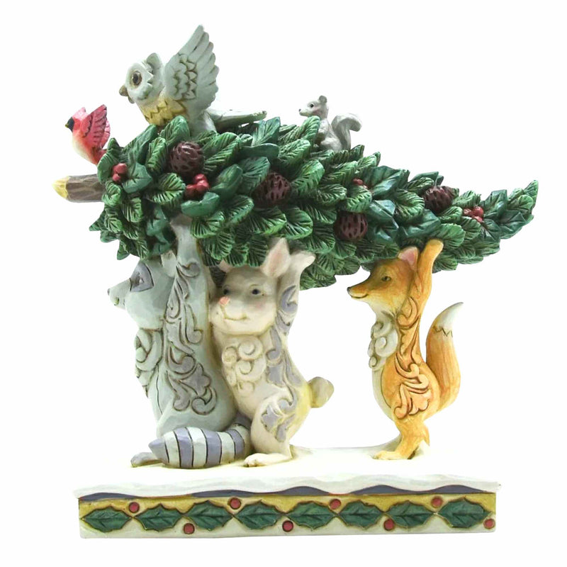 Jim Shore Holiday Helpers - One Figurine 6.5 Inch, Resin - Animals Tree Christmas 6012685 (59334)