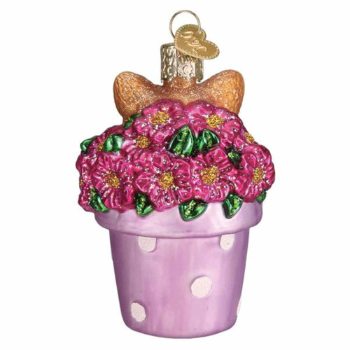 Old World Christmas Kitten In Flower Pot - - SBKGifts.com