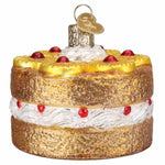 Old World Christmas Pineapple Upside Down Cake - One Glass Ornament 2.5 Inch, Glass - Food Dessert Cherries 32580 (59345)