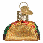 Old World Christmas Mini Taco - One Mini Ornament 1.25 Inch, Glass - Gumdrops Collection Tortilla Meat 87005 (59360)