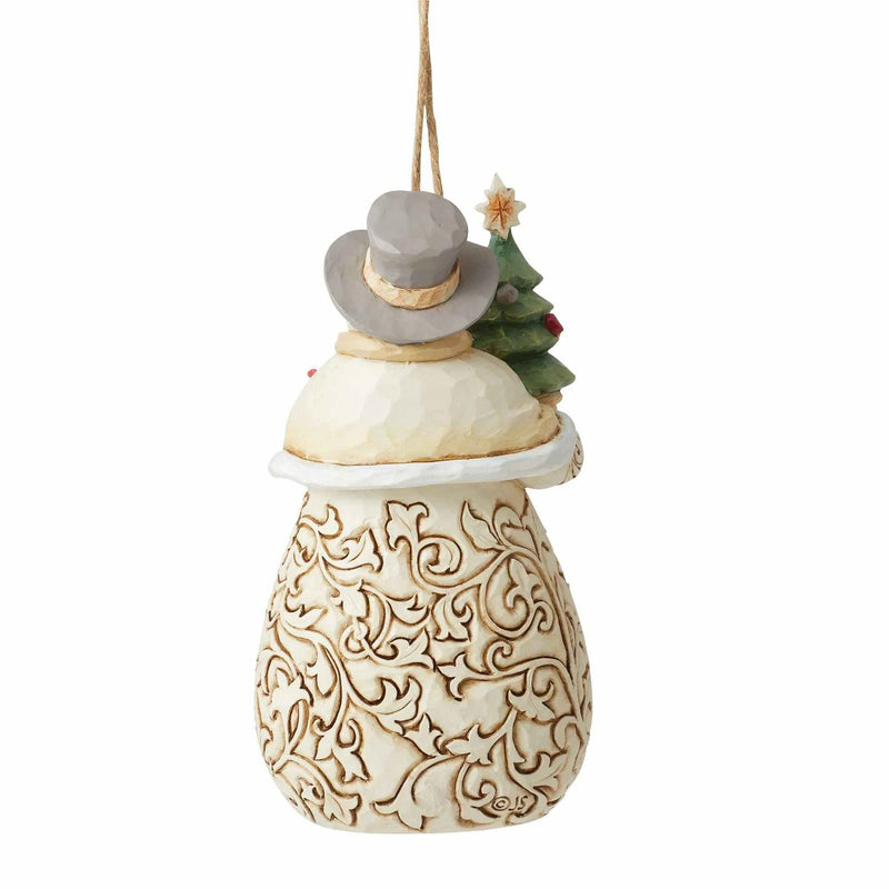 Jim Shore Snowman With Evergreen Ornament - - SBKGifts.com