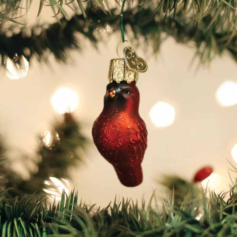 Old World Christmas Mini Red Cardinal - - SBKGifts.com