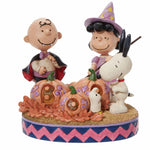Jim Shore Halloween Surprises - One Figurine 5.75 Inch, Resin - Lighted Pumpkins Boo Peanuts 6013037 (59380)