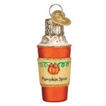 Old World Christmas Mini Pumpkin Spice Latte - One Mini Ornament 2.0 Inch, Glass - Gumdrops Collection Fall Drink 87009 (59392)