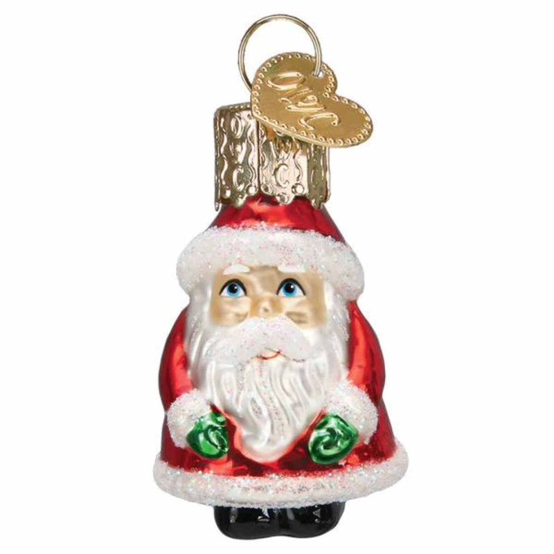 Old World Christmas Mini Santa - One Mini Ornament 1.5 Inch, Glass - Gumdrops Collection Jolly St Nick 88250 (59396)