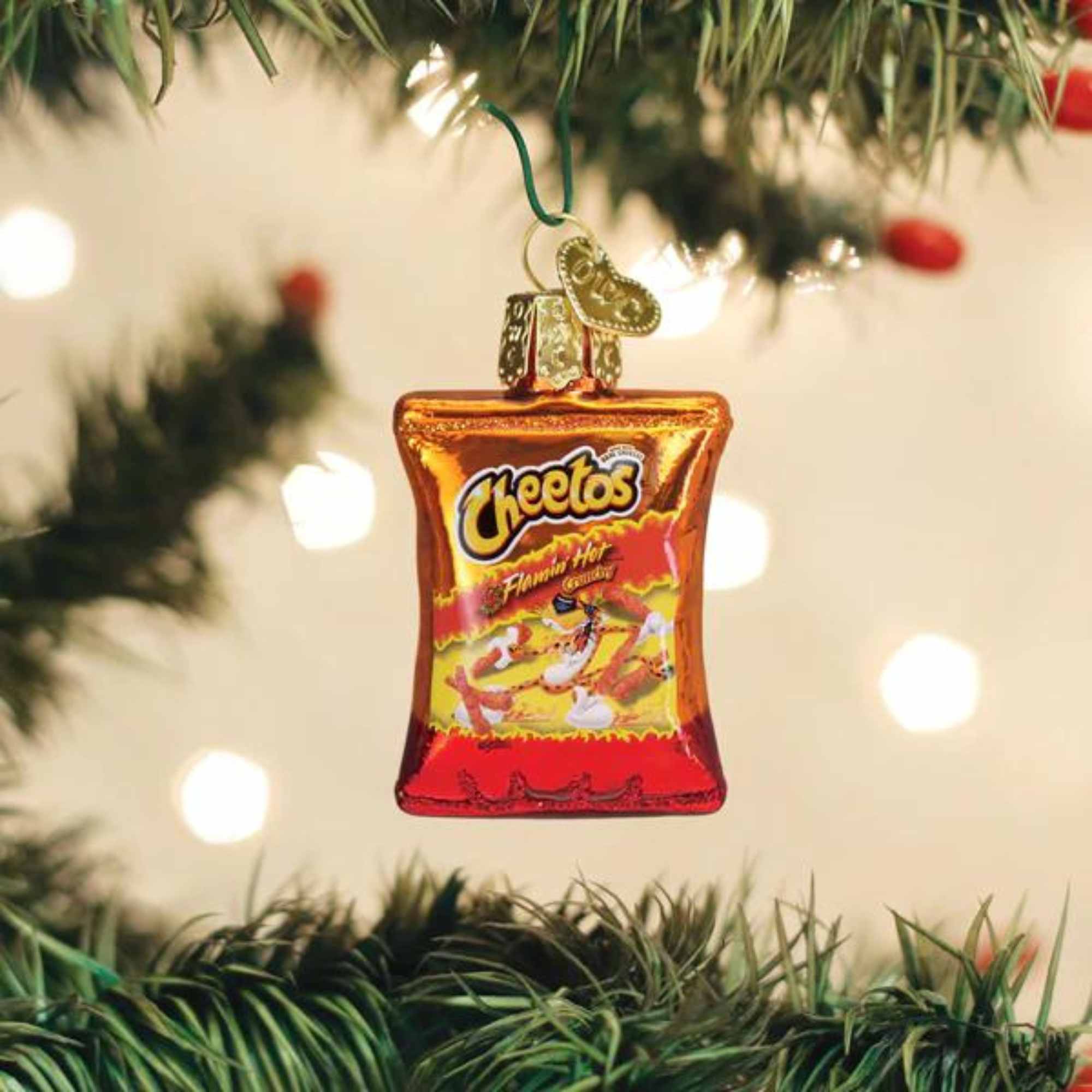 Old World Christmas 2.25In Mini Flamin' Hot Cheetos, Glass