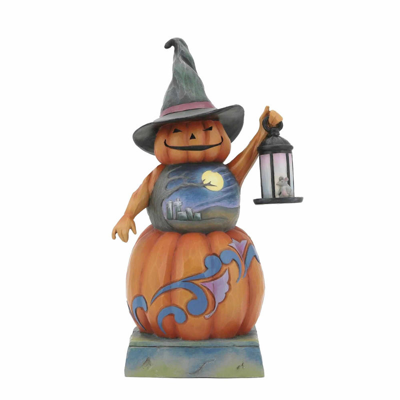 Jim Shore From Dusk Til Dawn - One Halloween Figurine 9.25 Inch, Resin - Halloween Scene Pumpkin Handcrafted 6012745 (59406)