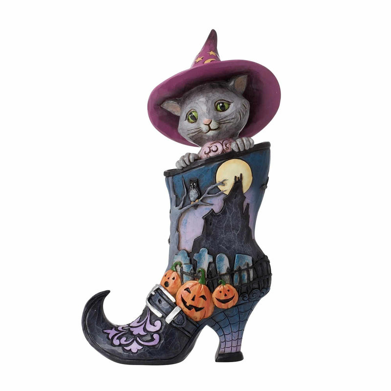 Jim Shore Boo-Tiful Halloween - One Halloween Figurine 8.25 Inch, Resin - Glow Dark Halloween Black Cat 6012750 (59407)