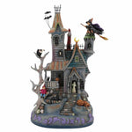 Jim Shore Welcome Are The Wicked - 1 Haunted House Figurine 12.0 Inch, Resin - Musical Lights Glows In Dark 6012751 (59409)