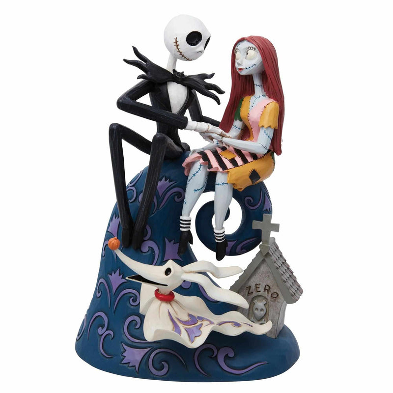 Jim Shore Spiral Hill Romance - One Halloween Figurine 8.0 Inch, Resin - Skellington Sally Nightmare Christmas 6013054 (59419)