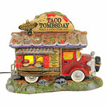 Enesco Taco Tombsday Taco Truck - 1 Building 5.75 Inch, Ceramic - Halloween Village Building Food Truck Taco 6011448 (59423)