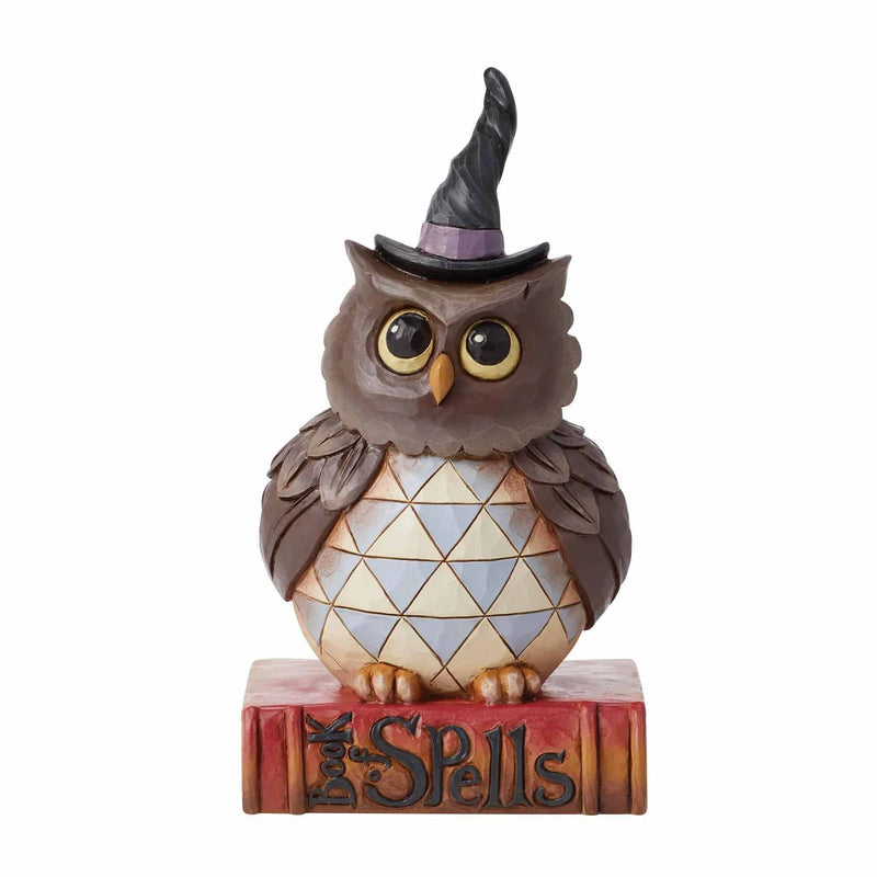 Jim Shore Halloween Hoot - One Figurine 5.5 Inch, Resin - Owl Witch Hat Spell Book 6012749 (59458)