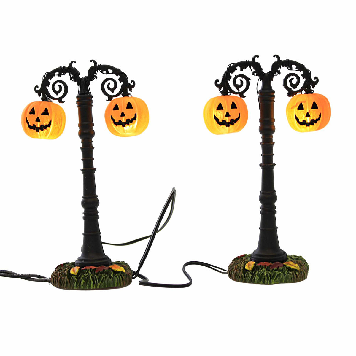 Department 56 Villages Lit Hallow's Eve Street Lamps - - SBKGifts.com