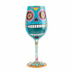 Lolita Glassware Calavera Sugar Skull - One Wine Glass 9 Inch, Glass - Wine Day Of The Dead 6012483 (59521)