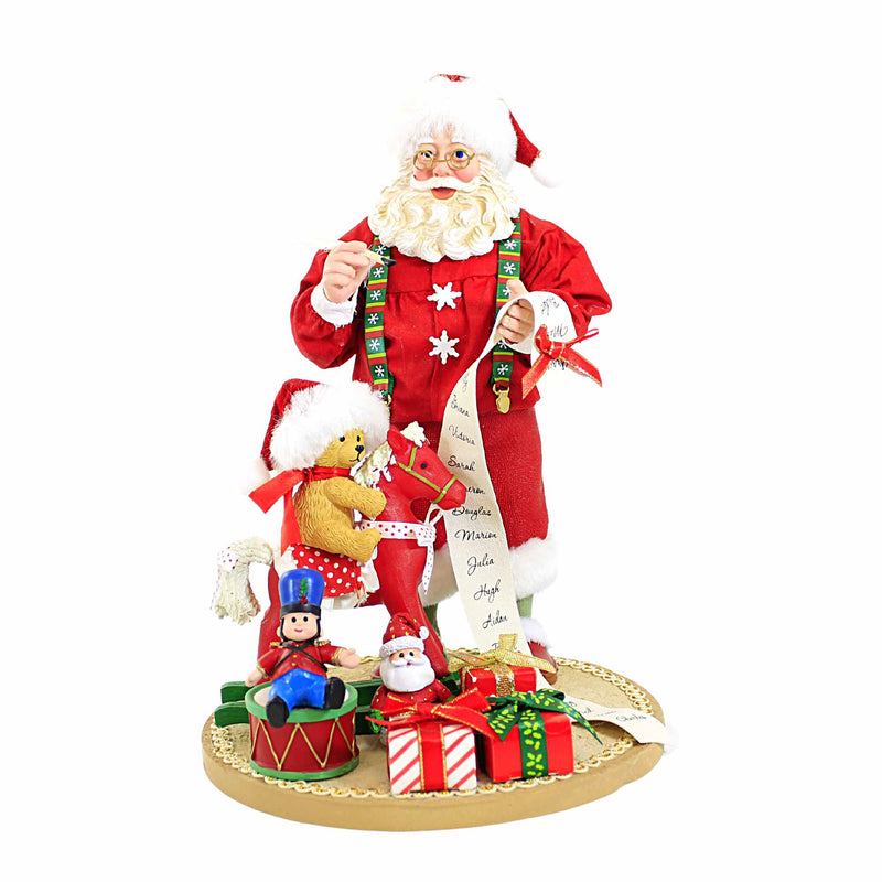 Possible Dreams The Man With All The Toys - One Figurine 11.0 Inch, Polyresin - Santa List Rocking Horse 6012256 (59534)