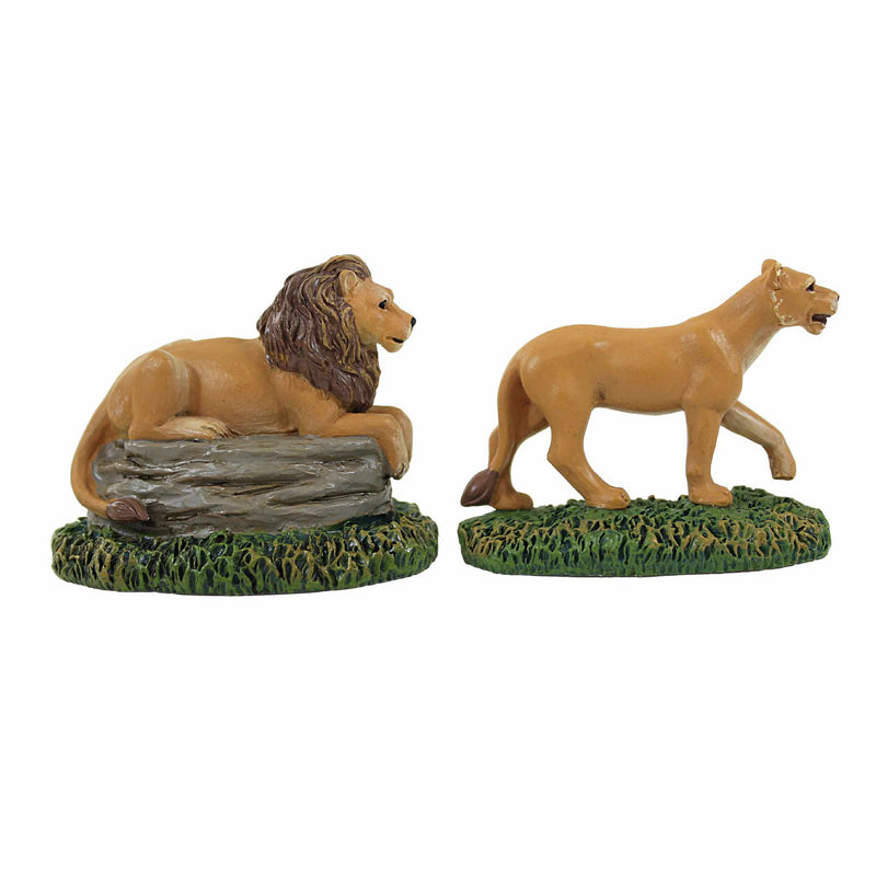 Department 56 Villages Zoological Garden's Lions - - SBKGifts.com