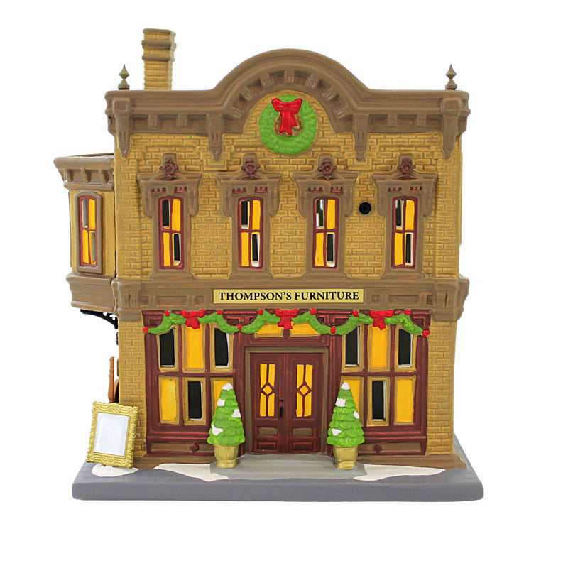 Department 56 Villages Thompson's Furniture - One Village Building 7.5 Inch, Porcelain - Christmas In The City 6011384 (59550)