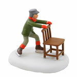 Department 56 Villages Old School Skating Hack - One Accessory 2.25 Inch, Porcelain - Pond Snow Wooden Chair 6011387 (59556)