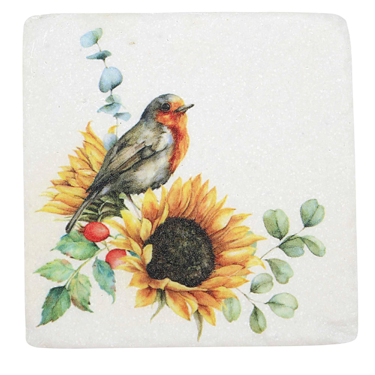 Ganz Sunflower Robin Pumpkin Coasters - - SBKGifts.com