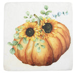 Ganz Sunflower Robin Pumpkin Coasters - - SBKGifts.com