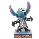 Jim Shore Stitch Skeleton - One Figurine 6.5 Inch, Resin - Halloween Alien Glow In Dark 6013053 (59658)
