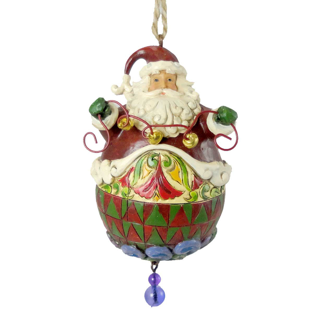 (5968) Roly Santa W/String Of Bells