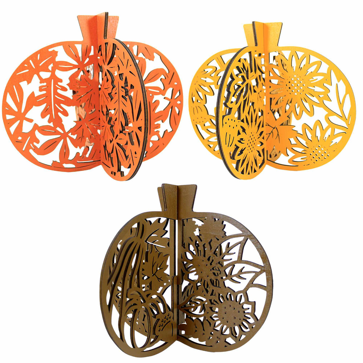 (59701) Laser Cut Pumpkins Set/3