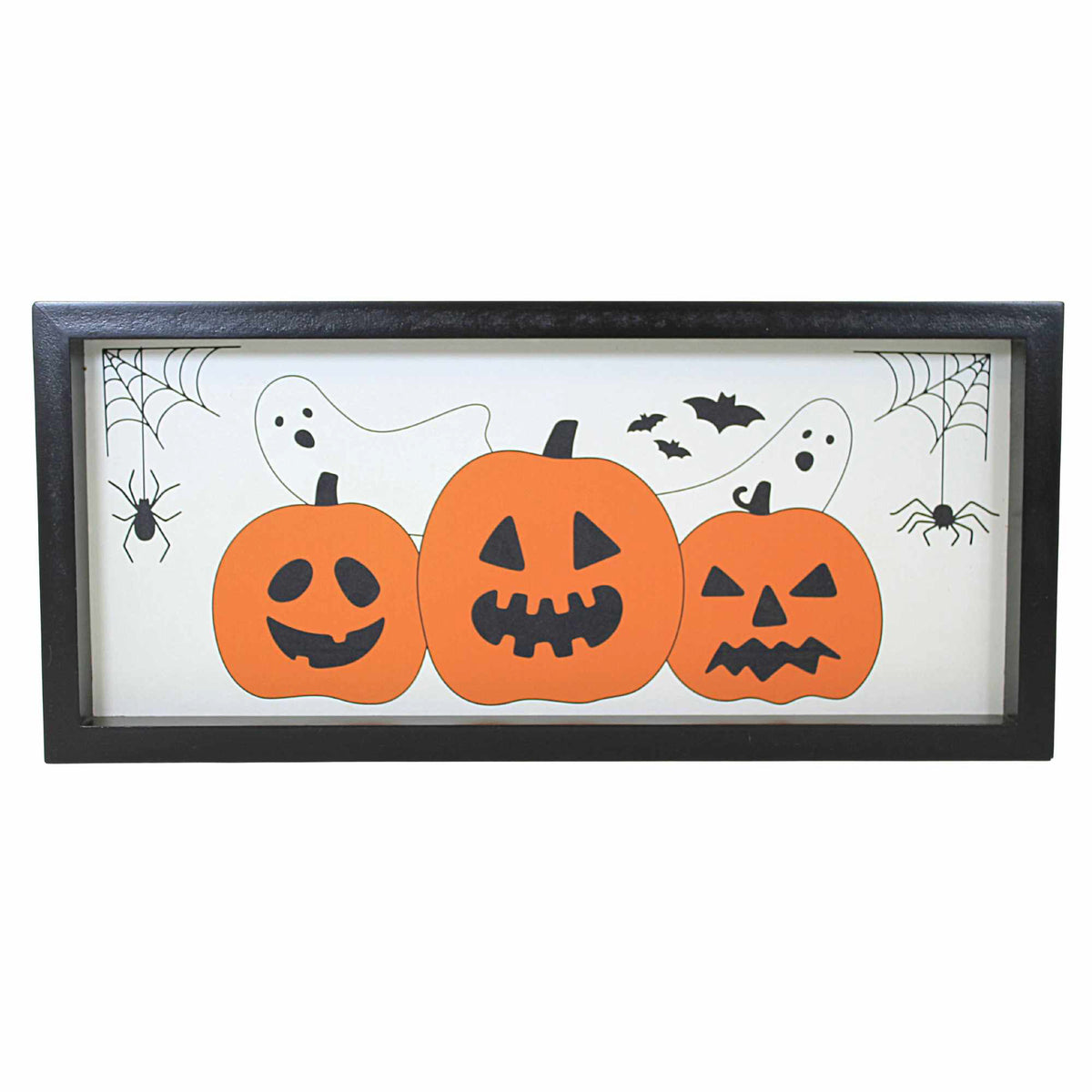 (59711) Pumpkin/Ghost Framed Wall Deco