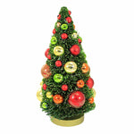 Cody Foster Bottle Brush Christmas Tree Shatterproof Ornaments - 1 Decorated Bottle Brush Tree 10.5 Inch, Plastic - Centerpiece Holiday Decoration Ms367r-Small (59712)