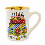 Enesco Happy Birthday You Mug - One Mug 4.5 Inch, Ceramic - Cake Candles 6013256 (59775)