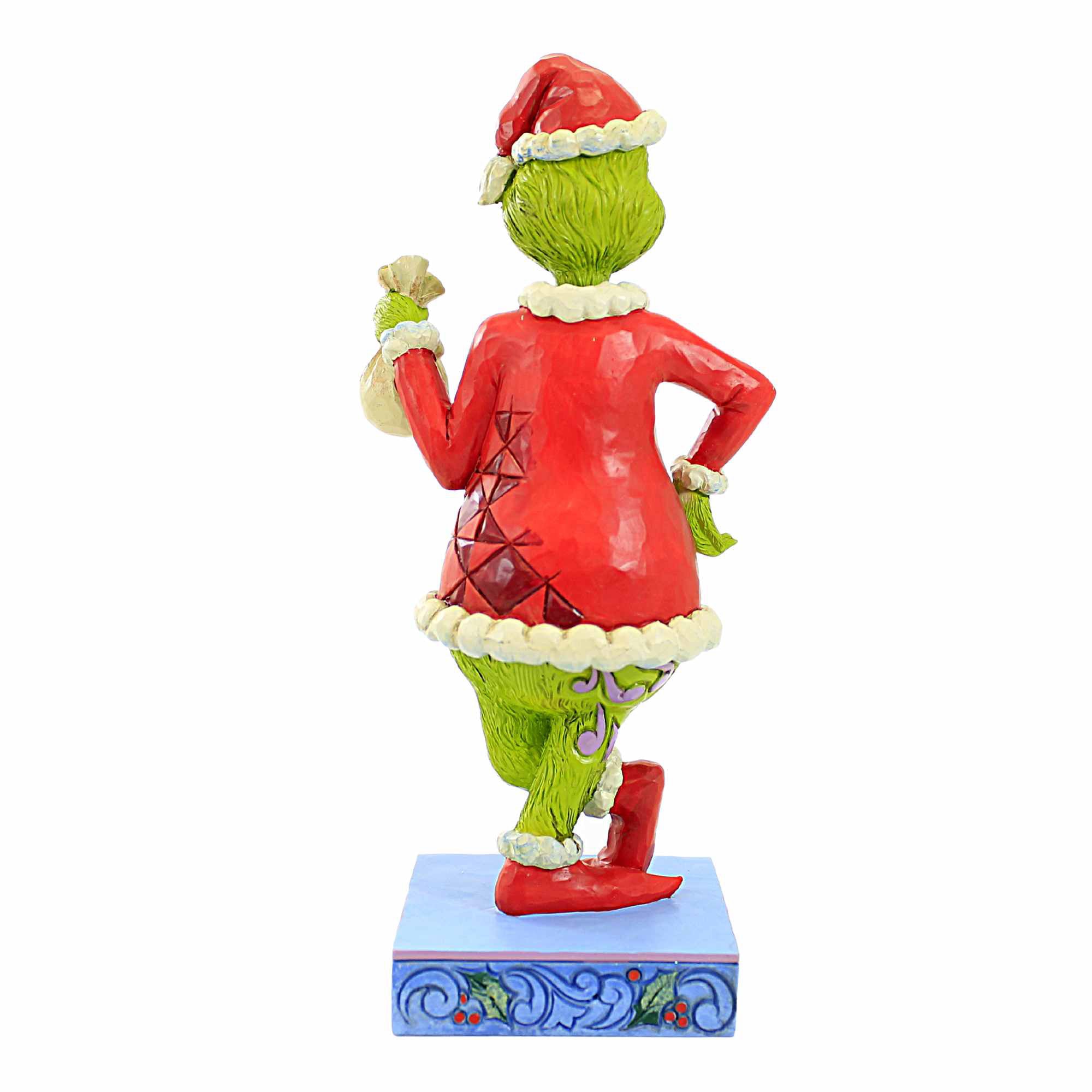 Jim Shore Grinch With Bag Of Coal Figurine - Thumbnail 5