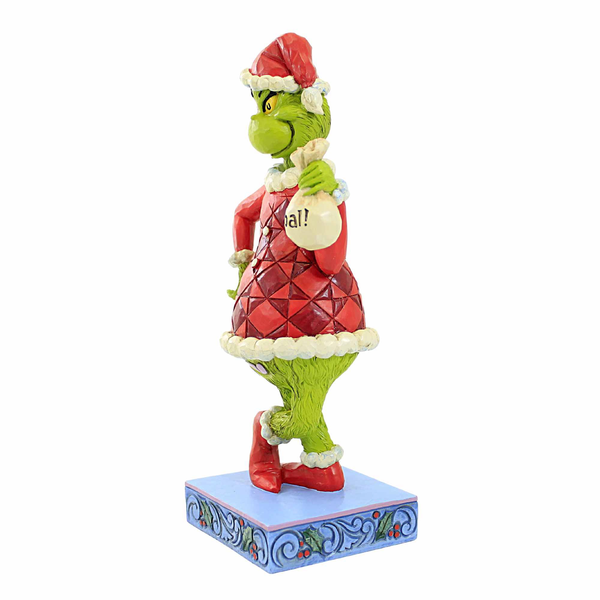 Jim Shore Grinch With Bag Of Coal Figurine