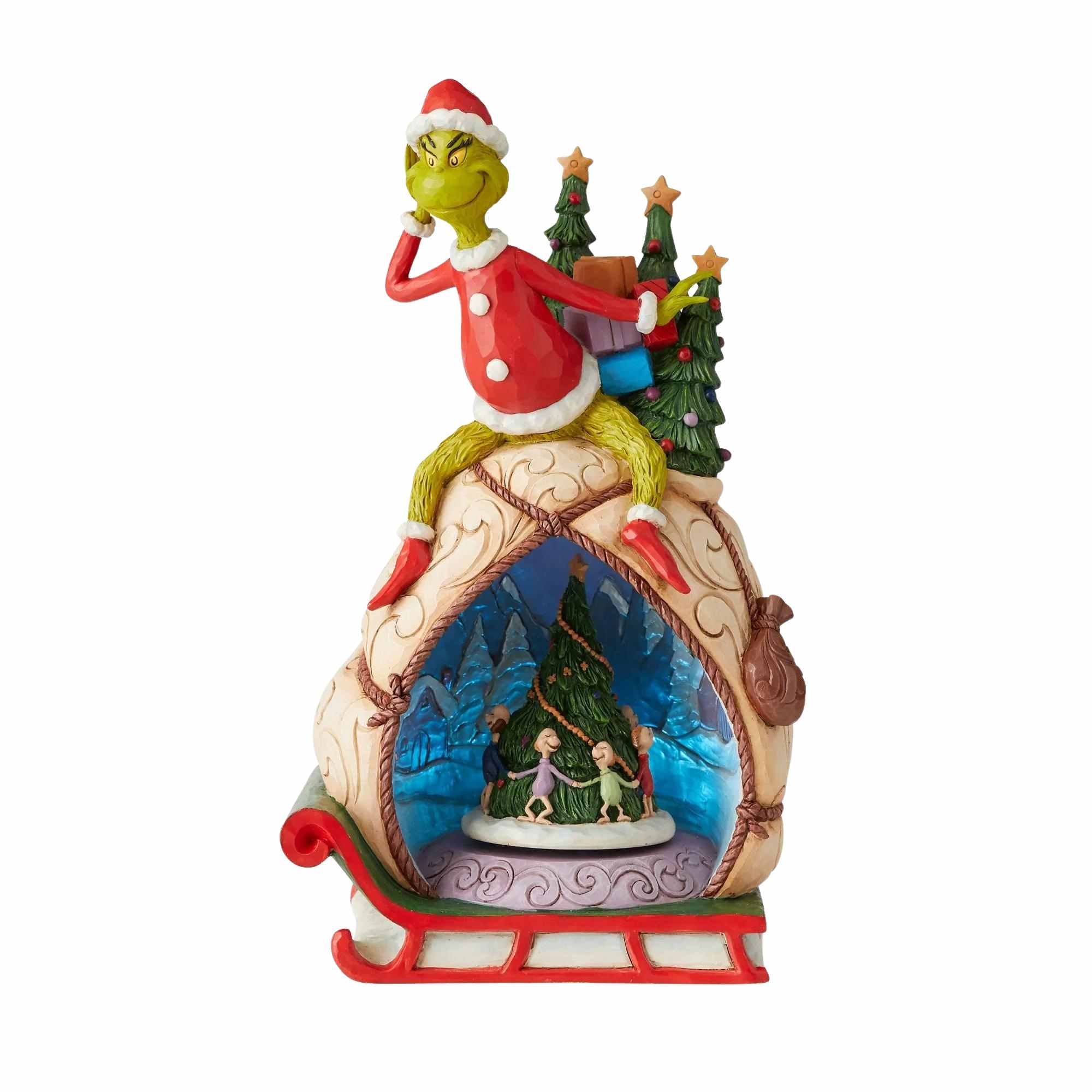 Jim Shore Grinch Lighted Rotator - One Figurine 11.0 Inch, - Dr