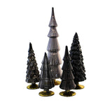 Cody Foster Black & Gray Glass Tree St/5 - Set Of 5 Glass Trees 16.5 Inch, Glass - Halloween Gold Base 49272Sw (59839)