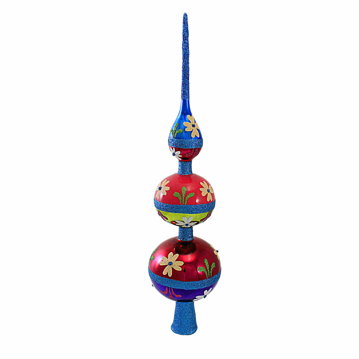 (59842) Retro 3 Ball Mod Floral Topper