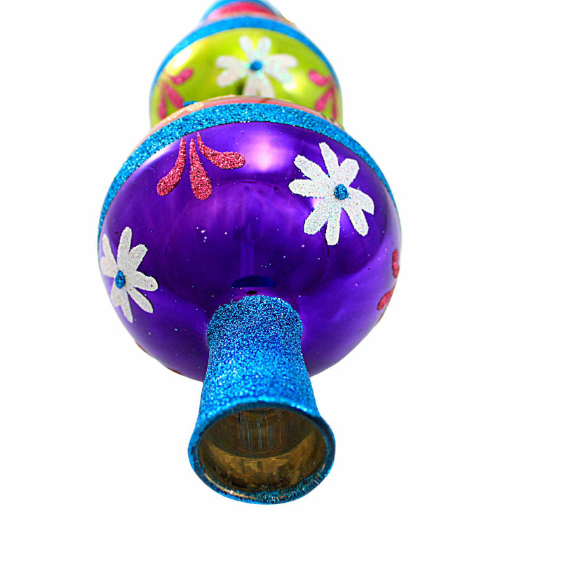 Sbk Gifts Holiday Retro 3 Ball Mod Floral Topper - - SBKGifts.com