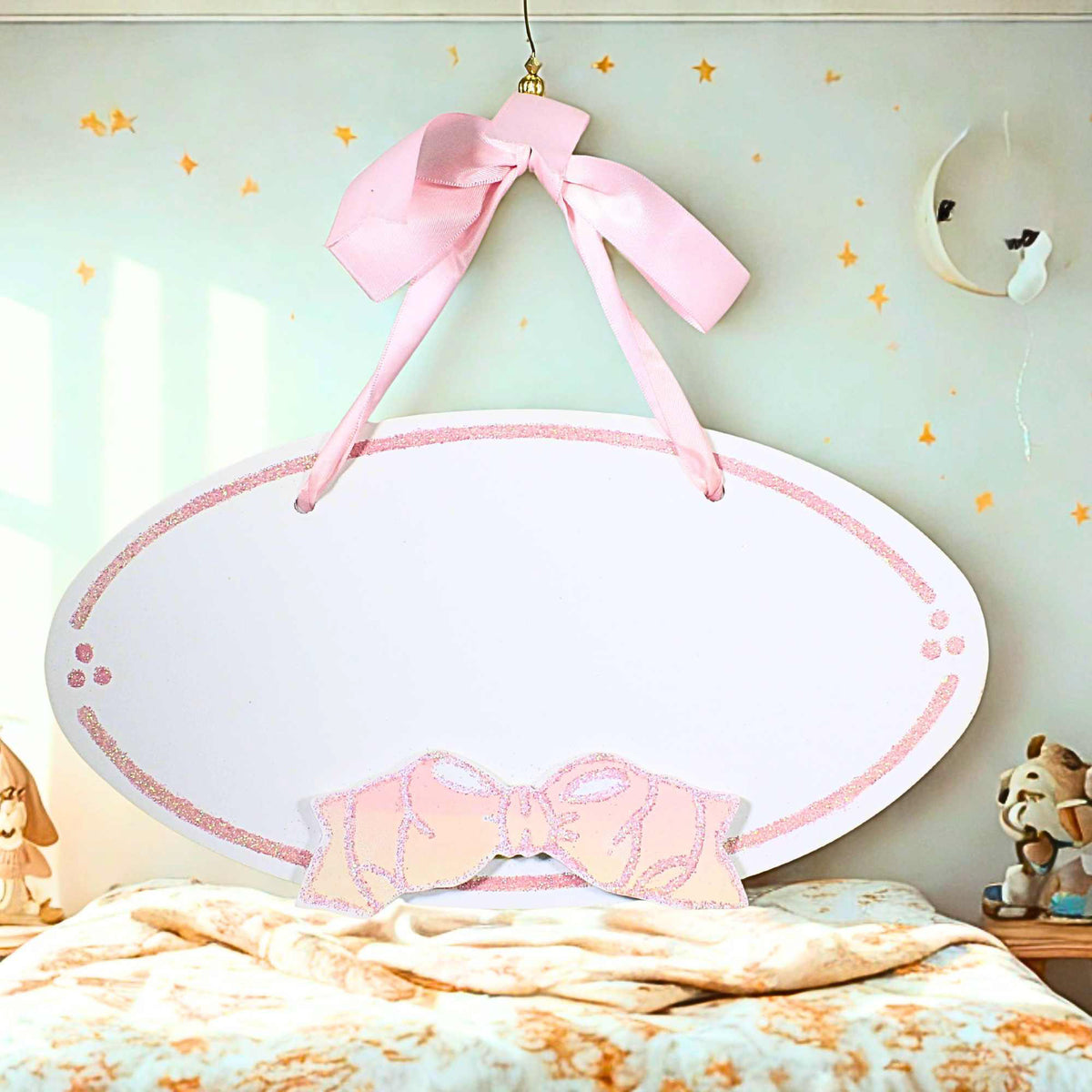 Gift Giant Pink Bow Room Sign - - SBKGifts.com