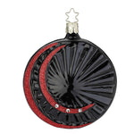 Inge Glas Evening Glow - One Ornament 4.0 Inch, Glass - Christmas Ornament Red Moon 10110S023 (60008)