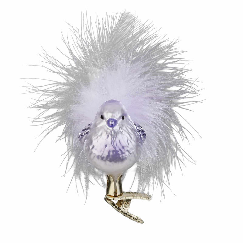 Inge Glas Tender Birdie - One Ornament 3.0 Inch, Glass - Christmas Spring Clip-On 10108S023 (60011)