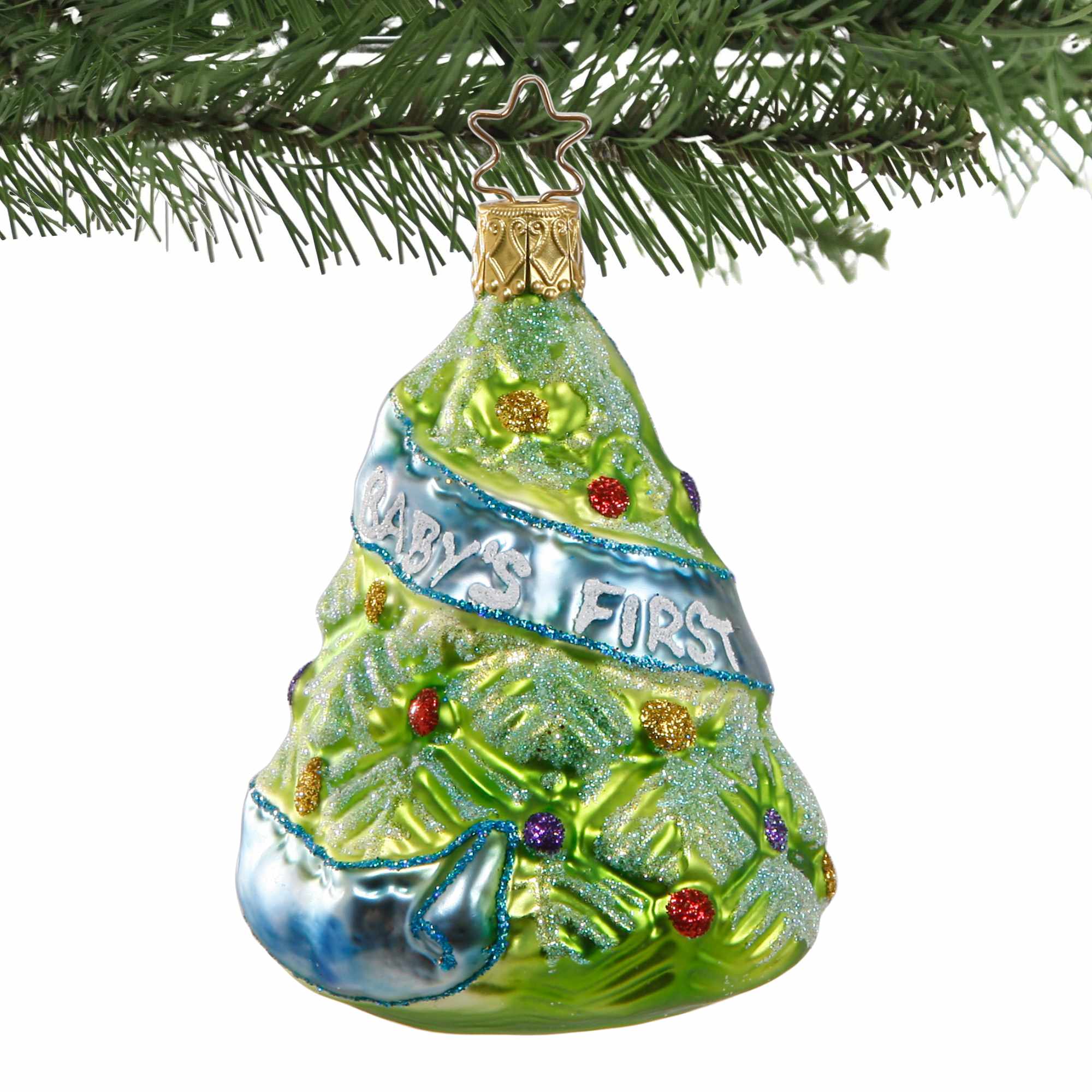 Inge Glas Baby's First Christmas - One Ornament 3.5 Inch, Glass