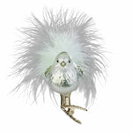 Inge Glas Gentle Birdie - One Ornament 3.0 Inch, Glass - Christmas Spring Feather Clip-On 10109S023 (60029)