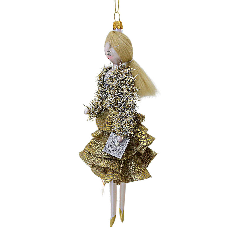 De Carlini Cora In Gold Ruffled Skirt - - SBKGifts.com